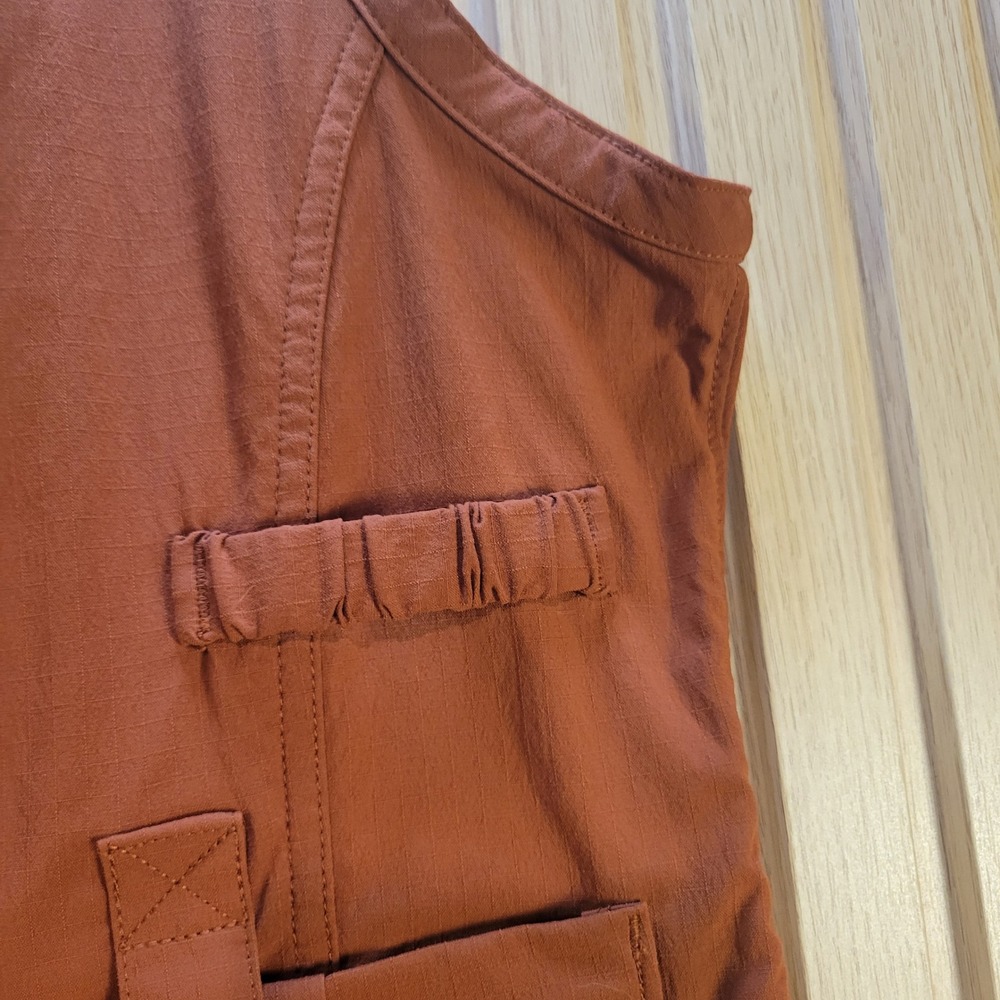 Duluth Trading Co Womens Utility Vest Rust Orange Ripstop Fishing Hiking Small - Picture 5 of 11